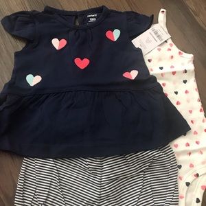2 Carters 12mo 3 piece sets